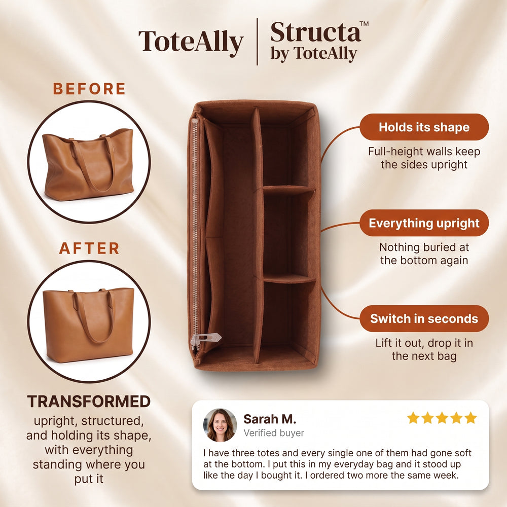 Structa holding a bag upright